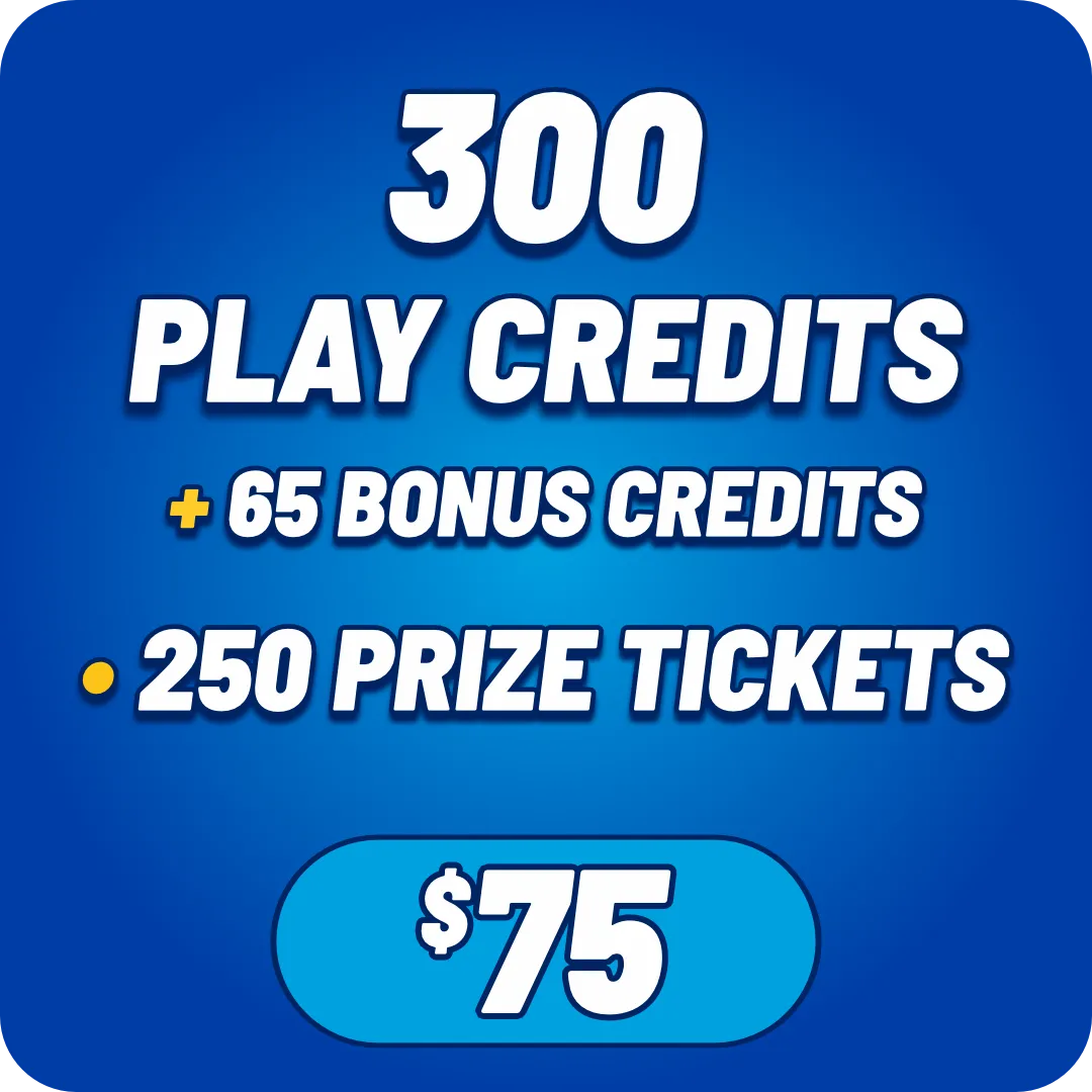 365 Play Credits + 250 Prize Tickets